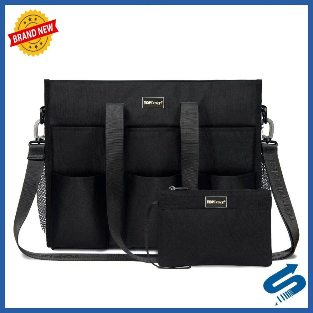 Utility Tote Bag Water Resistant 22 Pockets Professional Women Work Essential